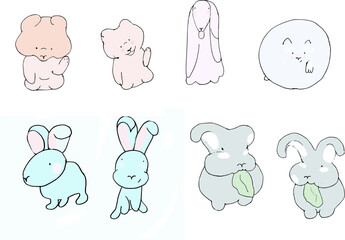 Animals illustration set for your concept.