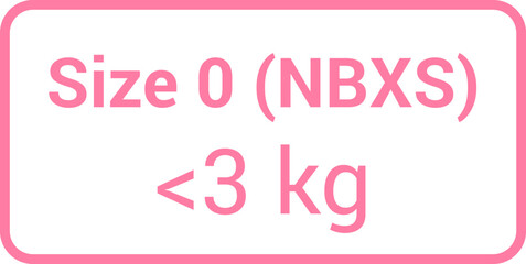 Diaper size based on baby's weight. Vector illustration isolated on white.