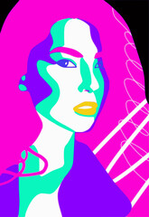Woman portrait for decoration and your design concept.