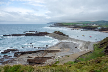 Scenic view of the Bude coastline in Cornwall