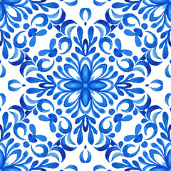 Gorgeous seamless mediterranean background seamless pattern. Decoartive mosaic ceramic design