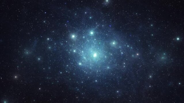 Night sky traveling trough universe filled with stars, nebulae and galaxies - HD Video 1080p