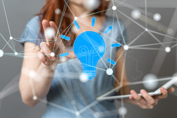 Neural network 3D illustration. Big data and cybersecurity