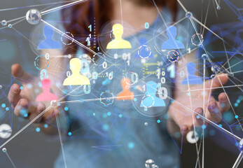 abstract social network scheme, which contains business people