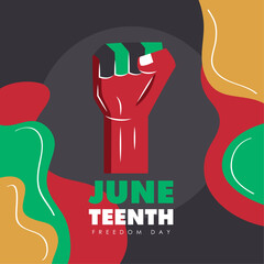 juneteenth freedom day lettering