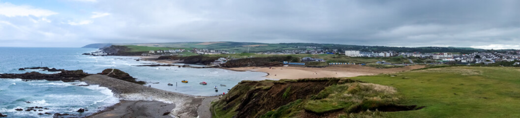 Fototapeta na wymiar Scenic view of the Bude coastline in Cornwall