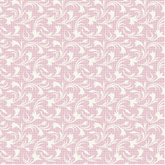 pink floral damask seamless vector pattern, floral pink graphic background