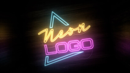 Fototapeta Neon Sign Logo obraz