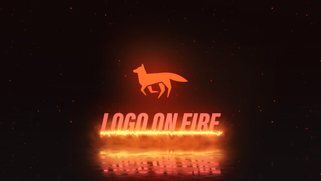 Fire on Floor Text and Logo Title
