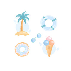 Summer icon set