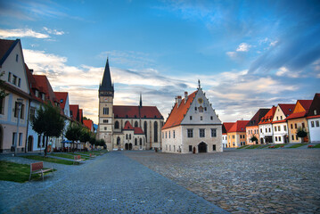 Historical square in the Bardejov town. 
