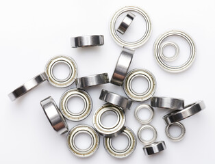 Chromed silver metal bearings