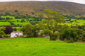 Fototapeta na wymiar View of the green hills in North UK.