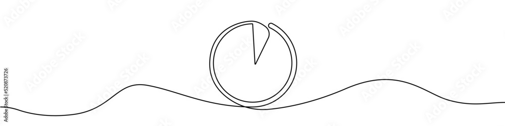 Poster clock line continuous drawing vector. one line clock vector background. clock drive linear icon. con