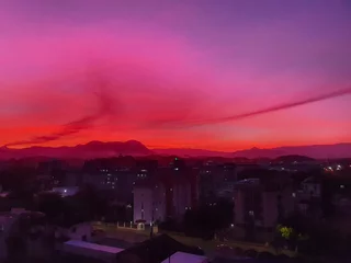 Fotobehang Roze Por do Sol  © Sotta