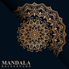Golden beautiful Mandala mockup
