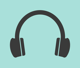 Minimal Headphones Music Device Icon Illustration