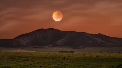 moon over the desert