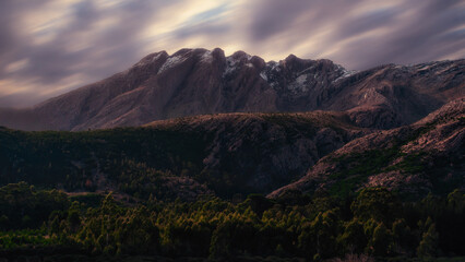 sunrise in the mountains