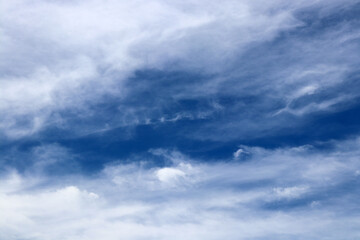 Naklejka na ściany i meble Cirrostratus Clouds and blue sky.