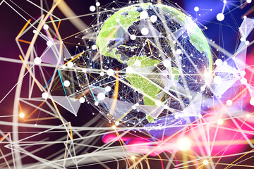 World map point, line, composition, representing the global,