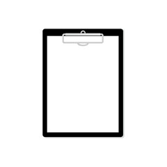 Blank paper on clipboard vector. Design Illustration clipboard with blank white sheet. Layout for design