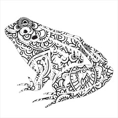 Frog Animal Mandala Coloring page