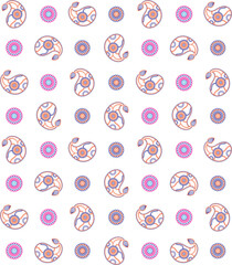 bandana paisley seamless patterns, vector paisley background