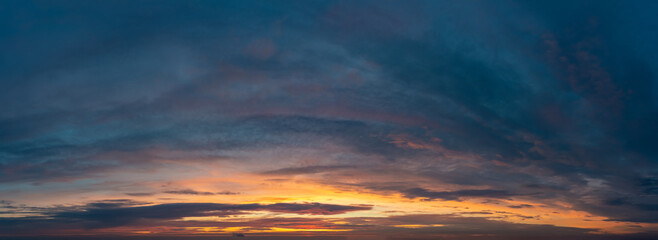Fantastic thunderclouds at sunrise