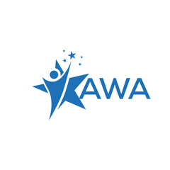 AWA Letter logo  white background .AWA Business finance logo design vector image  in illustrator .AWA  letter logo design for entrepreneur and business.
 - obrazy, fototapety, plakaty