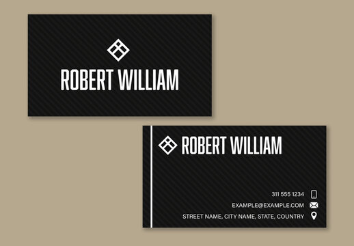Business Card with Stripes Pattern