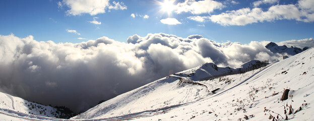 Mountain peaks of the Caucasus