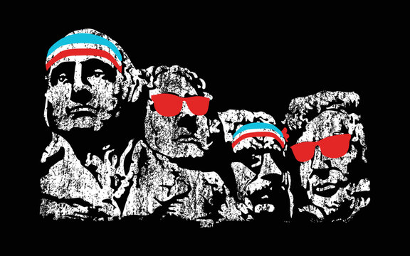 Mount Rushmore National Memorial Vector Illustration