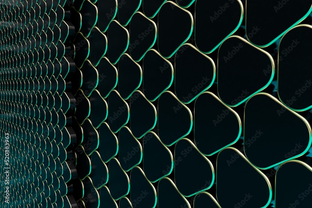 Poster abstract background. a grid of large and small triangles. perspective from patterns of black triangl