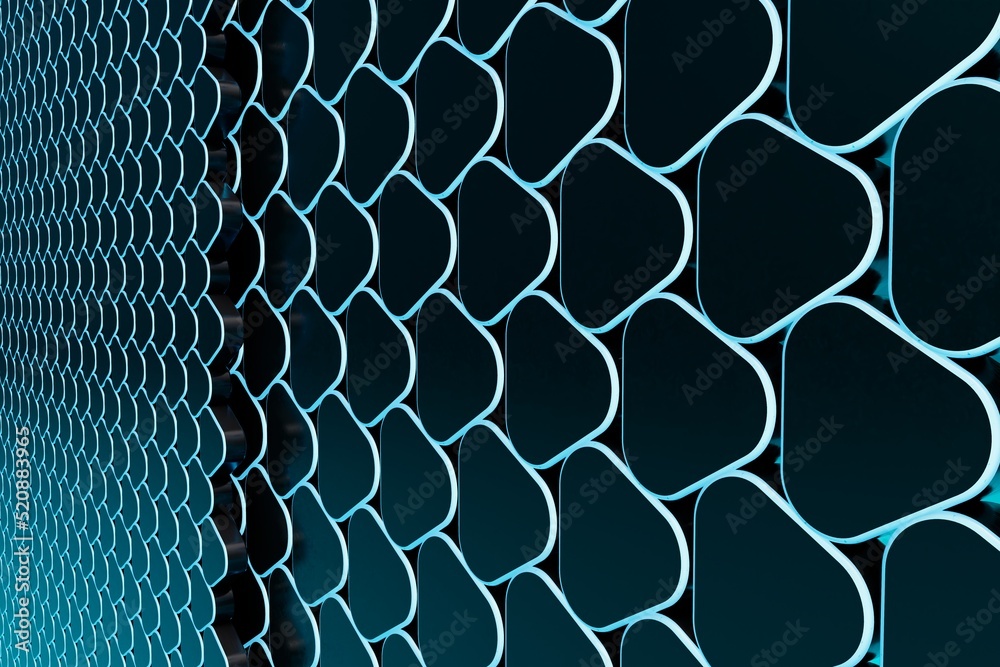 Poster abstract background. a grid of large and small triangles. perspective from patterns of black triangl
