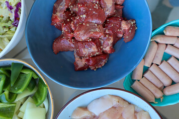 Carne cruda para asado