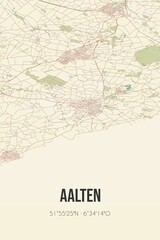 Fototapeta na wymiar Retro Dutch city map of Aalten located in Gelderland. Vintage street map.