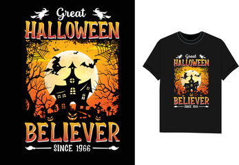 Great Halloween Believer Halloween t shirt design