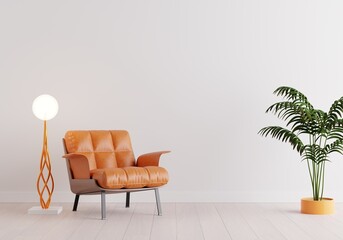  modern luxury aesthetics living room with coach and sofa Green tree and table lamp