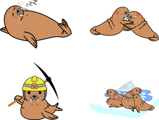 かわいいセイウチセット © foolchico