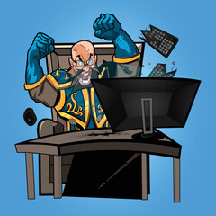 Aggressive man illustration