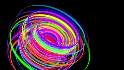 3d rendering stylish creative abstract background. colored lines swirling in spiral. Motion design bg of particles shaping lines, helix and abstract structures. 3d render