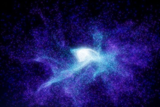 3D render abstract space stars bleck comets