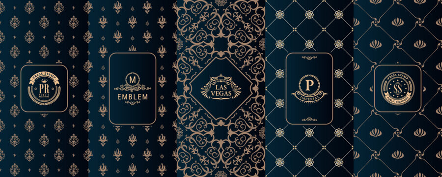 Vintage collection of design elements,labels,icon,frames, for logo,packaging,vector design of luxury products.for perfume,soap,wine, lotion Isolated