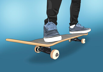 Fototapeta na wymiar skater on a skateboard