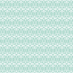 Circle seamless pattern for textile design, blue green simple background