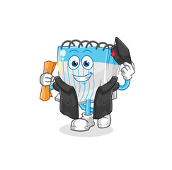notebook graduation vector. cartoon character