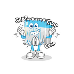 notebook applause illustration. character vector