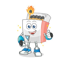 matchbox robot character. cartoon mascot vector