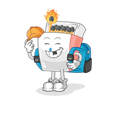 matchbox goes to school vector. cartoon character